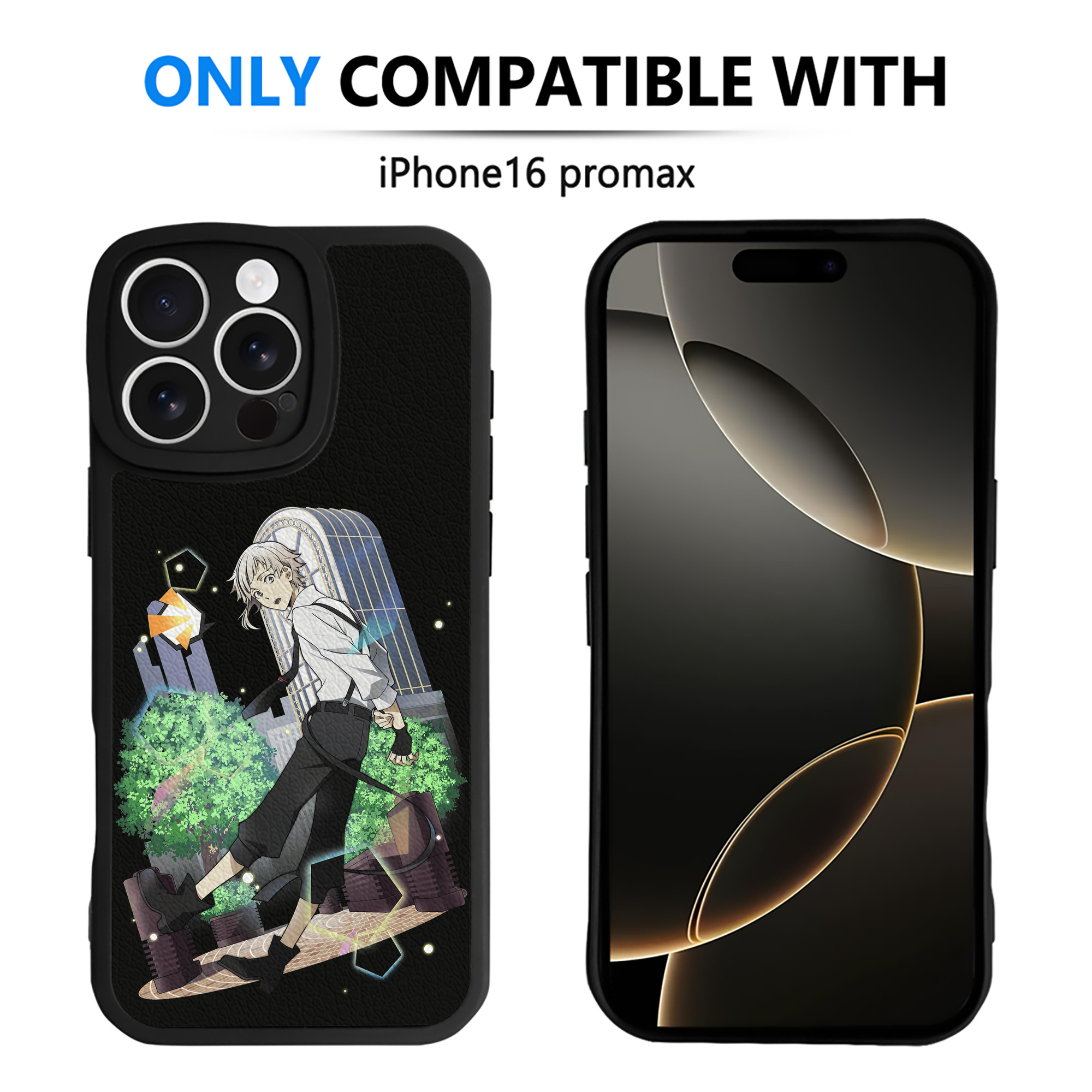 （画像用） 文豪ストレイドッグス Bungo Stray Dogs 【iPhone 16シリーズ対応】シリコンスマホケース（レザー調） 材質：シリコン